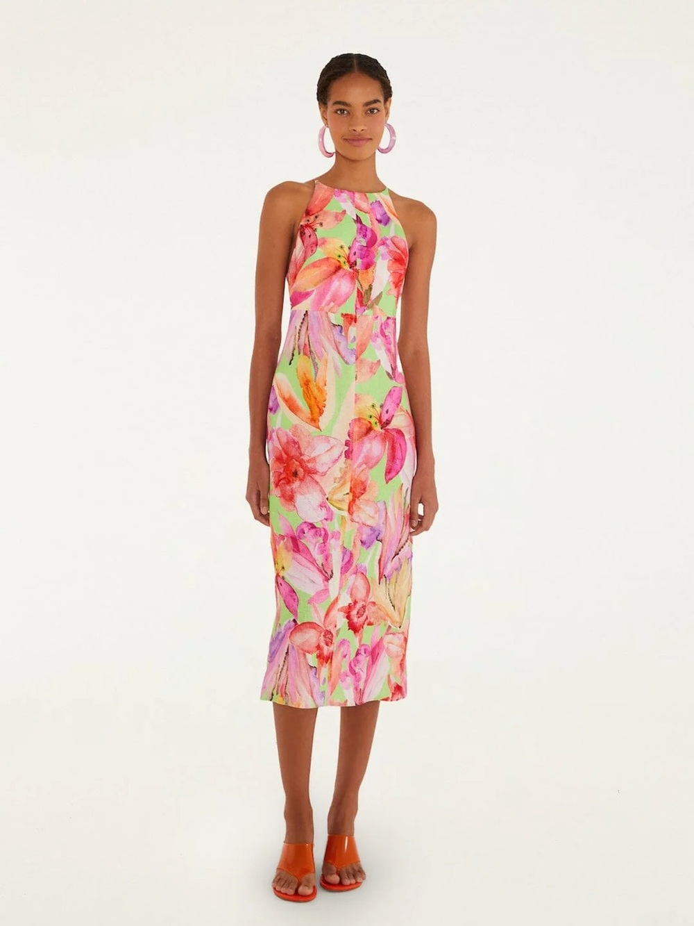 ARTSY FLORA MIDI DRESS